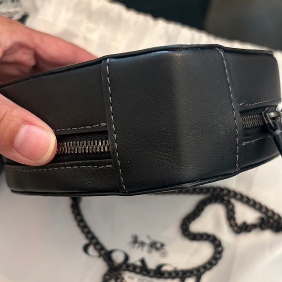 Coach Heart-Shaped Black Mini Bag - Picture 6 of 8